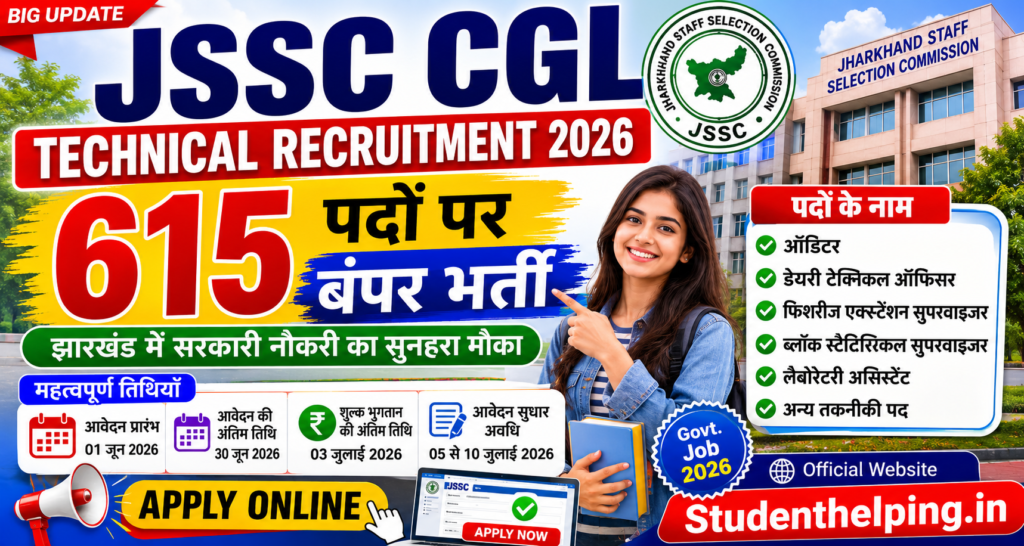 JSSC CGL Technical Recruitment 2026